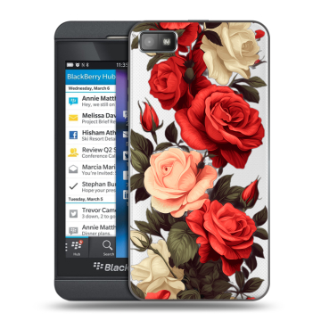 Пластиковый чехол на BlackBerry Z10 с принтом Розы Пластиковый чехол на BlackBerry Z10 с принтом Розы