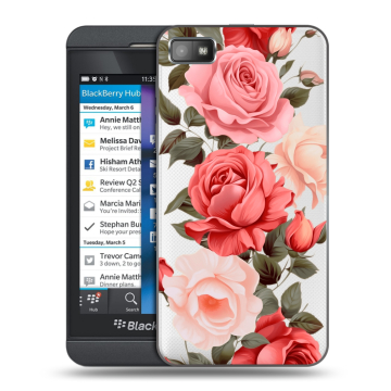 Пластиковый чехол на BlackBerry Z10 с принтом Розы Пластиковый чехол на BlackBerry Z10 с принтом Розы