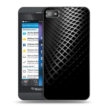 Пластиковый чехол на BlackBerry Z10 с принтом Текстура металла Пластиковый чехол на BlackBerry Z10 с принтом Текстура металла