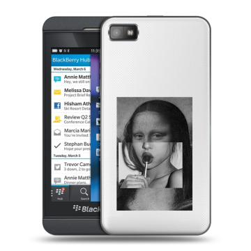 Пластиковый чехол на BlackBerry Z10 с принтом Мона Лиза Пластиковый чехол на BlackBerry Z10 с принтом Мона Лиза