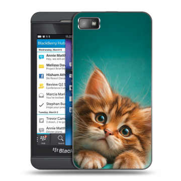 Пластиковый чехол на BlackBerry Z10 с принтом котенок Пластиковый чехол на BlackBerry Z10 с принтом котенок