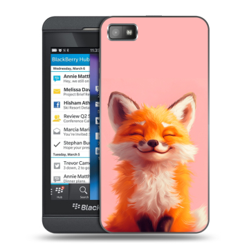 Пластиковый чехол на BlackBerry Z10 с принтом милая лиса Пластиковый чехол на BlackBerry Z10 с принтом милая лиса