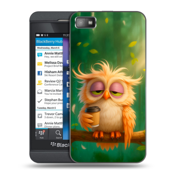 Пластиковый чехол на BlackBerry Z10 с принтом сова Пластиковый чехол на BlackBerry Z10 с принтом сова