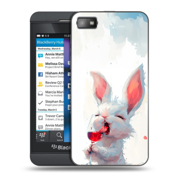 Пластиковый чехол на BlackBerry Z10 с принтом кролик зайчик Пластиковый чехол на BlackBerry Z10 с принтом кролик зайчик