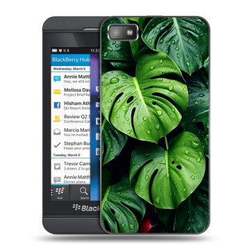 Пластиковый чехол на BlackBerry Z10 с принтом Листья Пластиковый чехол на BlackBerry Z10 с принтом Листья