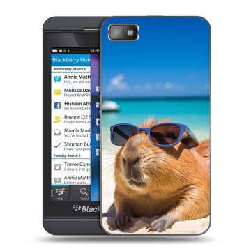 Пластиковый чехол на BlackBerry Z10 с принтом Капибара Пластиковый чехол на BlackBerry Z10 с принтом Капибара