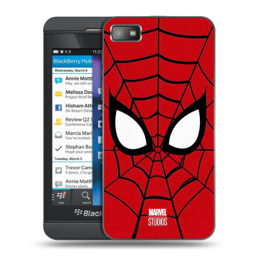 Пластиковый чехол на BlackBerry Z10 с принтом человек паук spiderman