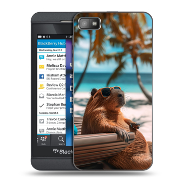 Пластиковый чехол на BlackBerry Z10 с принтом Капибара Пластиковый чехол на BlackBerry Z10 с принтом Капибара