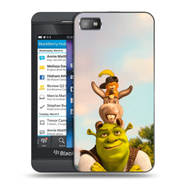 Пластиковый чехол на BlackBerry Z10 с принтом Шрек Shrek