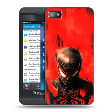 Пластиковый чехол на BlackBerry Z10 с принтом человек паук spiderman Пластиковый чехол на BlackBerry Z10 с принтом человек паук spiderman