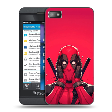 Пластиковый чехол на BlackBerry Z10 с принтом Дедпул Deadpool Пластиковый чехол на BlackBerry Z10 с принтом Дедпул Deadpool