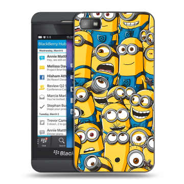Пластиковый чехол на BlackBerry Z10 с принтом Миньоны Пластиковый чехол на BlackBerry Z10 с принтом Миньоны