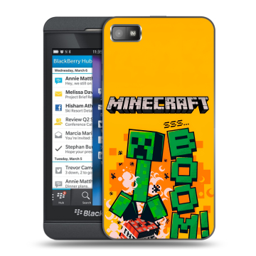 Пластиковый чехол на BlackBerry Z10 с принтом Майнкрафт Minecraft Пластиковый чехол на BlackBerry Z10 с принтом Майнкрафт Minecraft