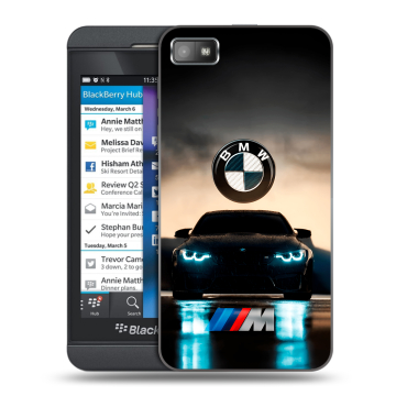 Пластиковый чехол на BlackBerry Z10 с принтом БМВ BMW