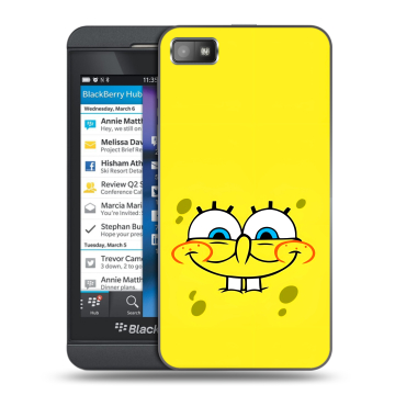 Пластиковый чехол на BlackBerry Z10 с принтом спанчбоб спанч боб Пластиковый чехол на BlackBerry Z10 с принтом спанчбоб спанч боб