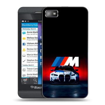 Пластиковый чехол на BlackBerry Z10 с принтом БМВ BMW