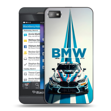 Пластиковый чехол на BlackBerry Z10 с принтом БМВ BMW Пластиковый чехол на BlackBerry Z10 с принтом БМВ BMW