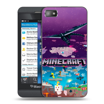 Пластиковый чехол на BlackBerry Z10 с принтом Майнкрафт Minecraft Пластиковый чехол на BlackBerry Z10 с принтом Майнкрафт Minecraft