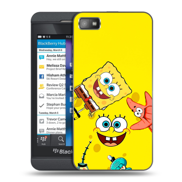 Пластиковый чехол на BlackBerry Z10 с принтом Спанч боб Спанчбоб Пластиковый чехол на BlackBerry Z10 с принтом Спанч боб Спанчбоб