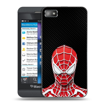 Пластиковый чехол на BlackBerry Z10 с принтом человек паук spiderman Пластиковый чехол на BlackBerry Z10 с принтом человек паук spiderman