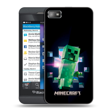 Пластиковый чехол на BlackBerry Z10 с принтом Майнкрафт Minecraft Пластиковый чехол на BlackBerry Z10 с принтом Майнкрафт Minecraft