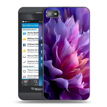Пластиковый чехол на BlackBerry Z10 с принтом женский цветы Пластиковый чехол на BlackBerry Z10 с принтом женский цветы