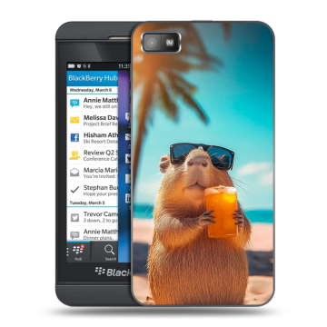 Пластиковый чехол на BlackBerry Z10 с принтом Капибара Пластиковый чехол на BlackBerry Z10 с принтом Капибара