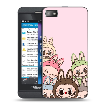 Пластиковый чехол на BlackBerry Z10 с принтом Лабубу