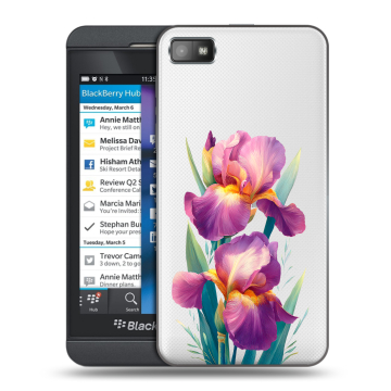 Пластиковый чехол на BlackBerry Z10 с принтом Цветы орхидеи