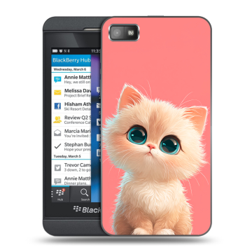 Пластиковый чехол на BlackBerry Z10 с принтом Розовый котенок