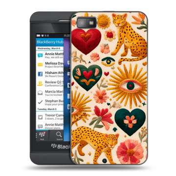 Пластиковый чехол на BlackBerry Z10 с принтом Модный принт