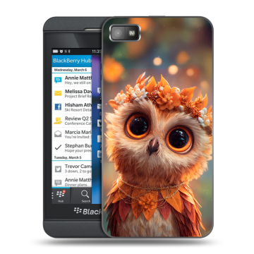 Пластиковый чехол на BlackBerry Z10 с принтом Милая сова
