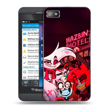 Пластиковый чехол на BlackBerry Z10 с принтом Hazbin Hotel Отель Хазбин Пластиковый чехол на BlackBerry Z10 с принтом Hazbin Hotel Отель Хазбин