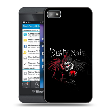 Пластиковый чехол на BlackBerry Z10 с принтом Death note Тетрадь смерти Пластиковый чехол на BlackBerry Z10 с принтом Death note Тетрадь смерти