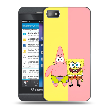 Пластиковый чехол на BlackBerry Z10 с принтом Спанч боб Спанчбоб Пластиковый чехол на BlackBerry Z10 с принтом Спанч боб Спанчбоб