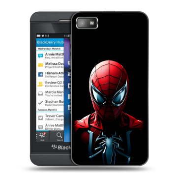 Пластиковый чехол на BlackBerry Z10 с принтом Spiderman Человек паук Пластиковый чехол на BlackBerry Z10 с принтом Spiderman Человек паук