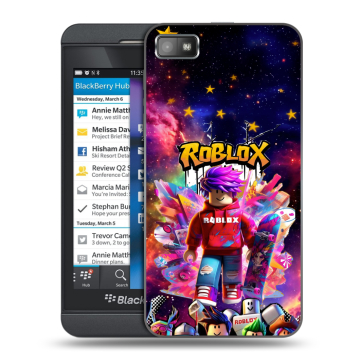 Пластиковый чехол на BlackBerry Z10 с принтом Roblox Роблокс