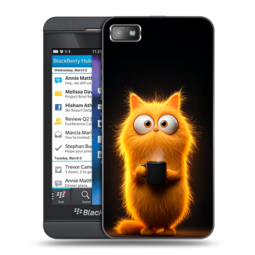Пластиковый чехол на BlackBerry Z10 с принтом Смешной кот Пластиковый чехол на BlackBerry Z10 с принтом Смешной кот