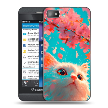 Пластиковый чехол на BlackBerry Z10 с принтом Красивый кот