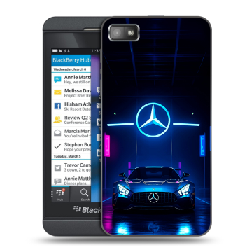 Пластиковый чехол на BlackBerry Z10 с принтом Mercedes Мерседес Пластиковый чехол на BlackBerry Z10 с принтом Mercedes Мерседес