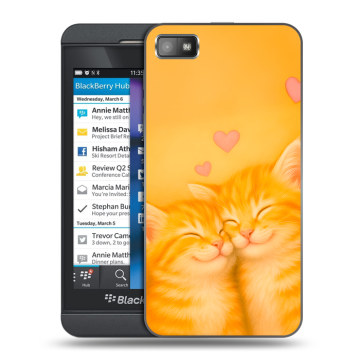 Пластиковый чехол на BlackBerry Z10 с принтом Милые котята Пластиковый чехол на BlackBerry Z10 с принтом Милые котята