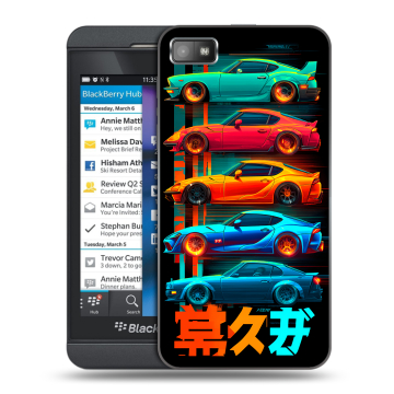 Пластиковый чехол на BlackBerry Z10 с принтом машины тачки