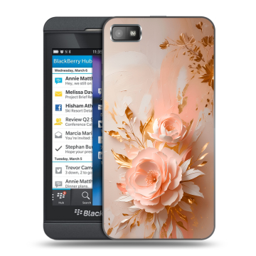 Пластиковый чехол на BlackBerry Z10 с принтом женский