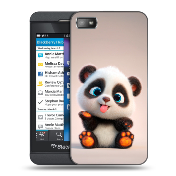 Пластиковый чехол на BlackBerry Z10 с принтом милая панда Пластиковый чехол на BlackBerry Z10 с принтом милая панда