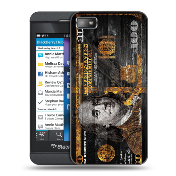 Пластиковый чехол на BlackBerry Z10 с принтом Доллар деньги Пластиковый чехол на BlackBerry Z10 с принтом Доллар деньги