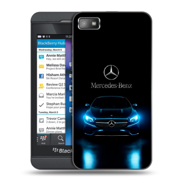 Пластиковый чехол на BlackBerry Z10 с принтом Mercedes Мерседес Пластиковый чехол на BlackBerry Z10 с принтом Mercedes Мерседес