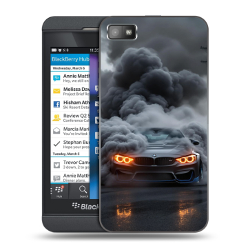 Пластиковый чехол на BlackBerry Z10 с принтом BMW БМВ