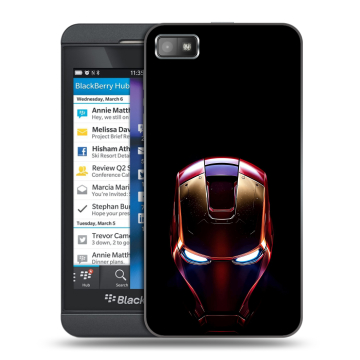 Пластиковый чехол на BlackBerry Z10 с принтом IronMan Железный человек Пластиковый чехол на BlackBerry Z10 с принтом IronMan Железный человек