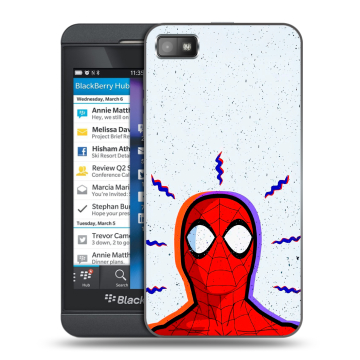 Пластиковый чехол на BlackBerry Z10 с принтом Spiderman Человек паук