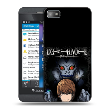 Пластиковый чехол на BlackBerry Z10 с принтом Death note Тетрадь смерти